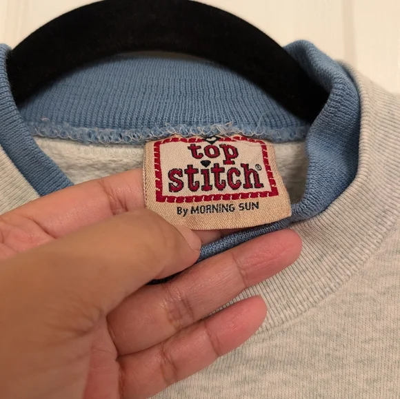 90s Interracial Angels Holiday Morning Sun Top Stitch Sweater M Grey Pullover - Picture 4 of 5